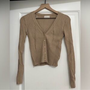 Wilfred BeCool Ribbed Button Down Cardigan Sweater Blouse